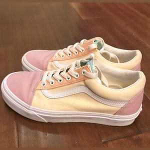 Vans Women's Sneakers in Pink, Yellow, Orange, and Green